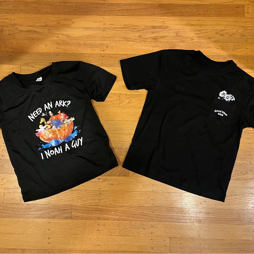 Black Kids T-Shirt with Fun Graphic